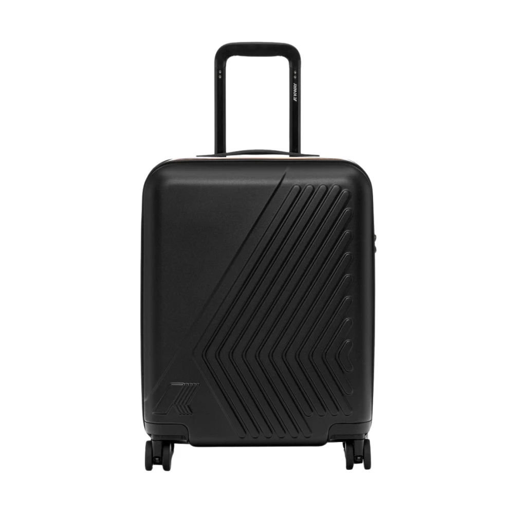 K-Way Unisex Zwart Koffers One Size, Polyester, Eudoxie Logo Trolley