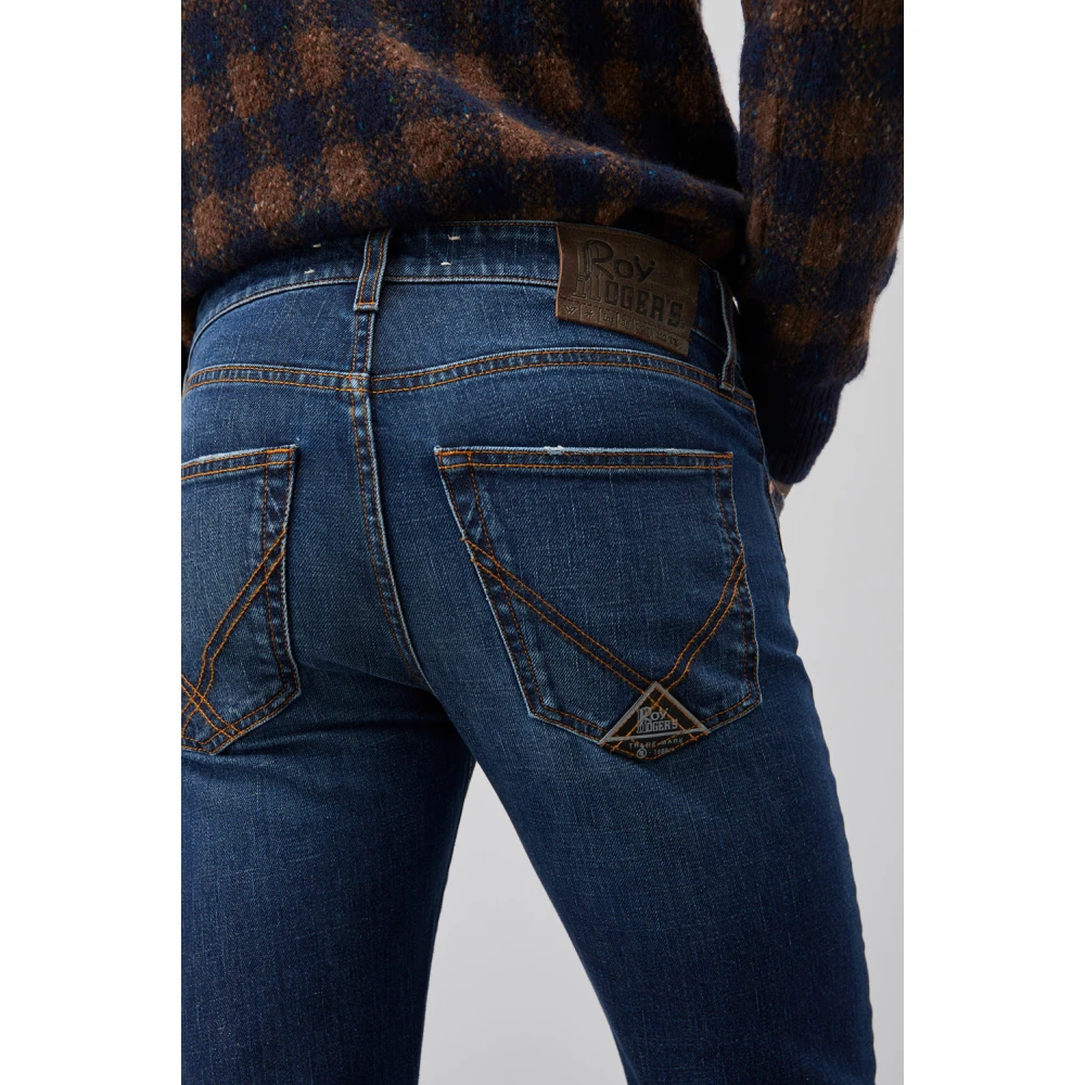 Roy Roger's Donkere wassing slim fit denim jeans Blue Heren