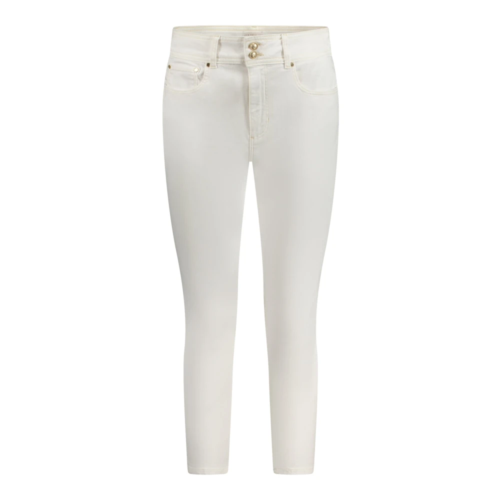 Guess Denim Skinny High Contrast Jeans Wit White Dames