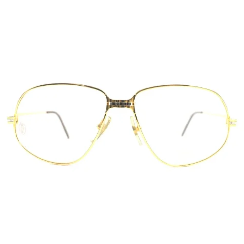 Cartier Vintage Pre-owned Metal sunglasses Yellow Dames