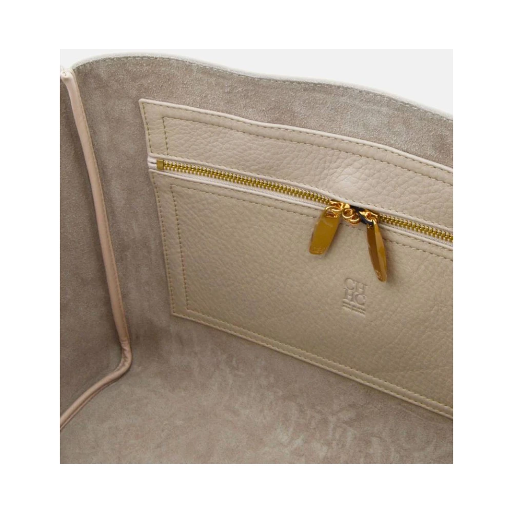 Carolina Herrera Vergrendelde hele dag Magnolia tas Beige Dames