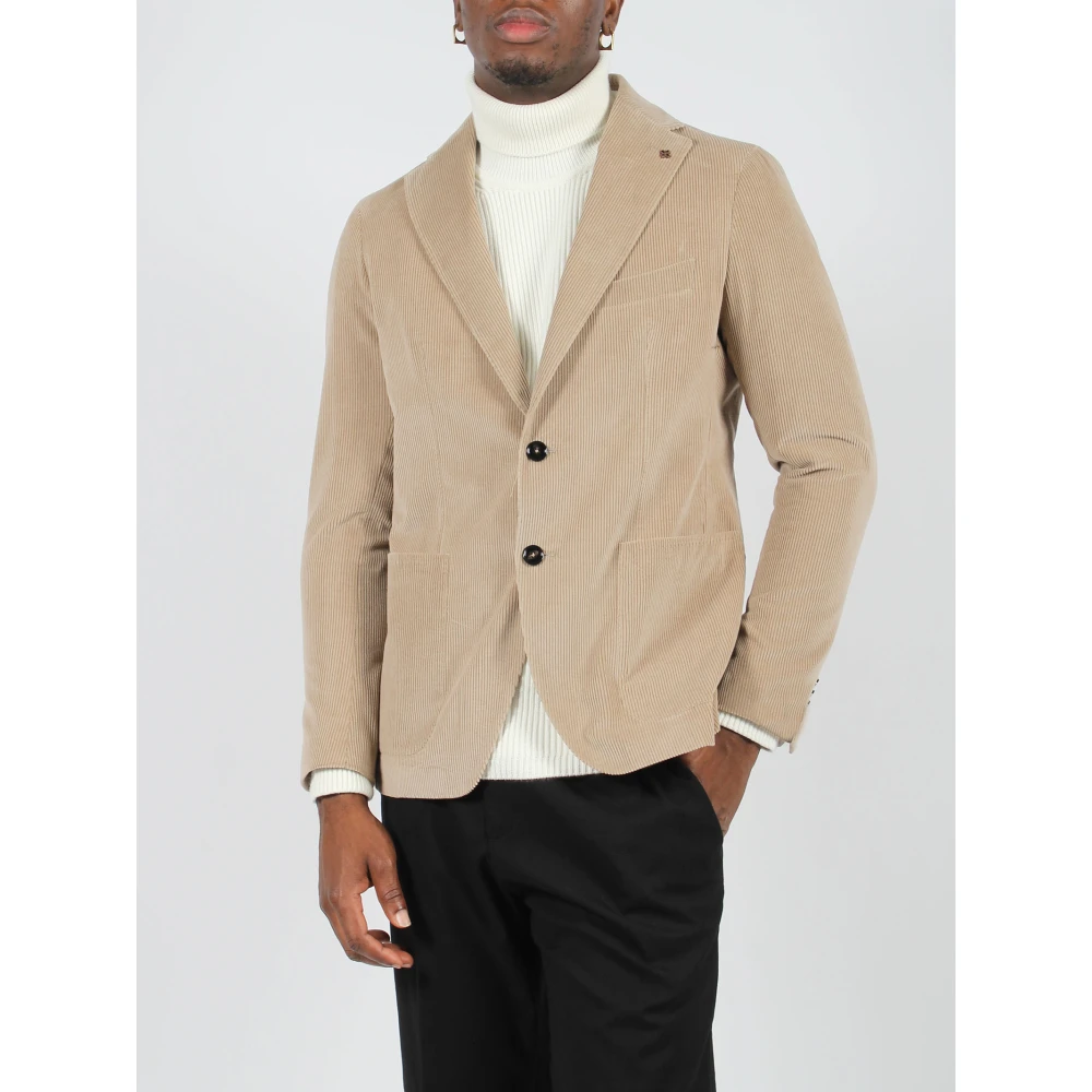 Tagliatore Ribgeweven JAS Beige Heren