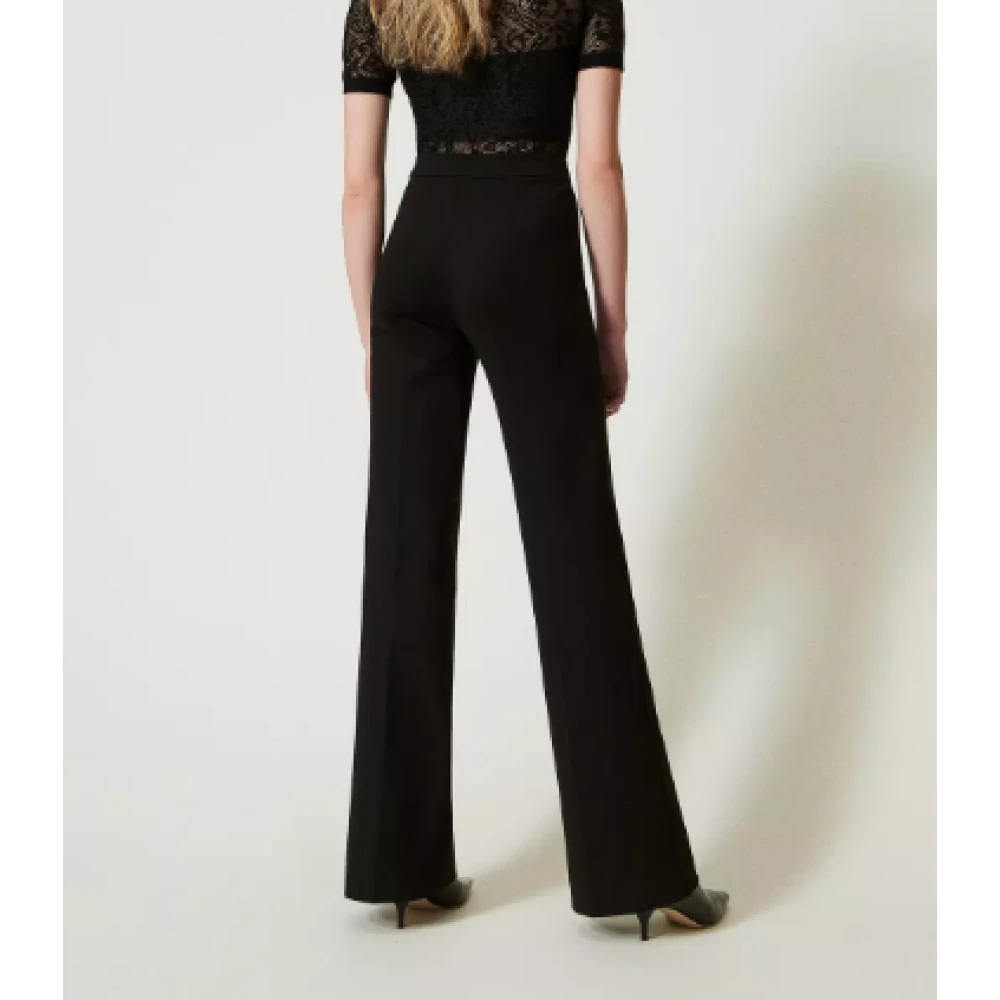 Twinset Zwarte Broek voor Vrouwen Black Dames