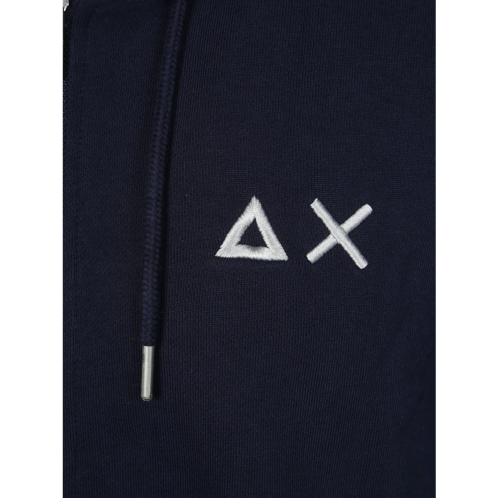 Sun68 Stijlvolle Zip Hoodie Blue Heren