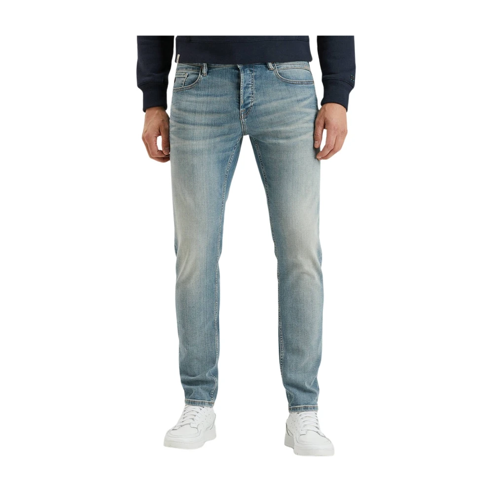 Cast Iron Tapered Desert Sand Finish Jeans Blue Heren