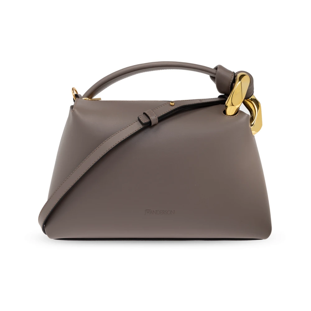 JW Anderson Stijlvolle Leren Handtas met Gouden Ketting Gray Dames
