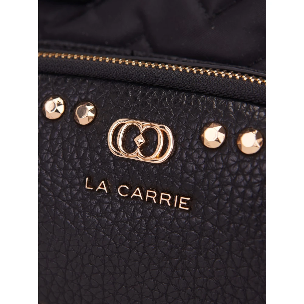 La Carrie Zwarte bowlingtas met geweven design Black Dames