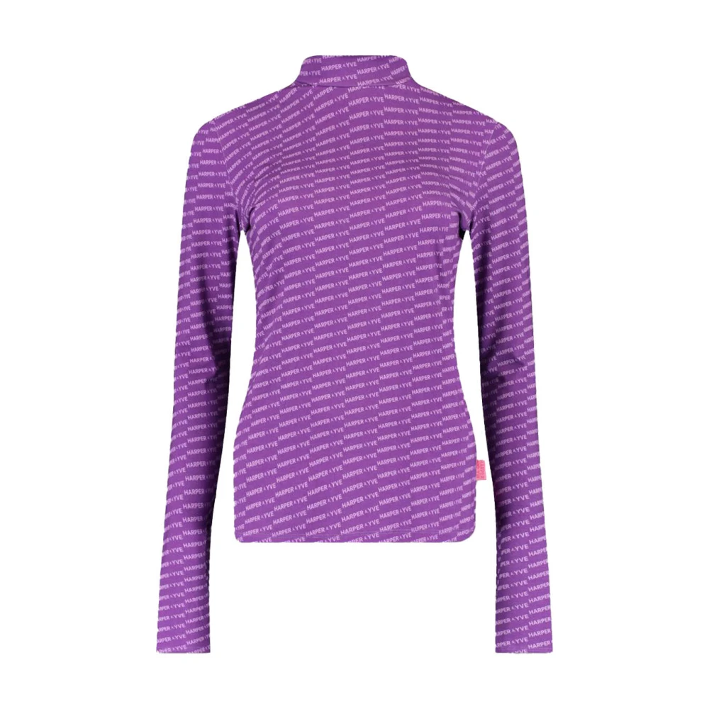 Harper & Yve Lange Mouw Top Jane-Ls Purple Dames