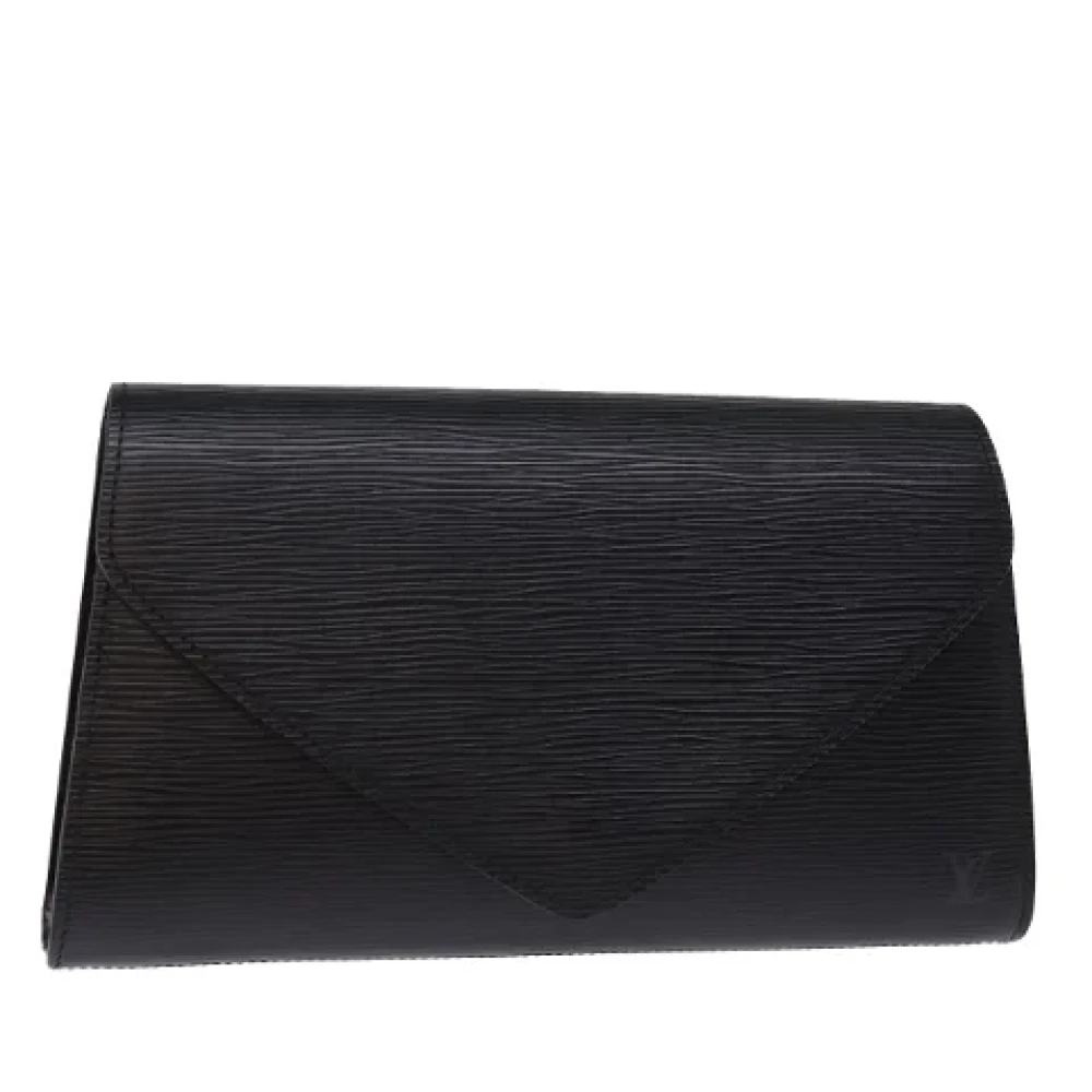 Louis Vuitton Vintage Pre-owned Leather clutches Black Dames