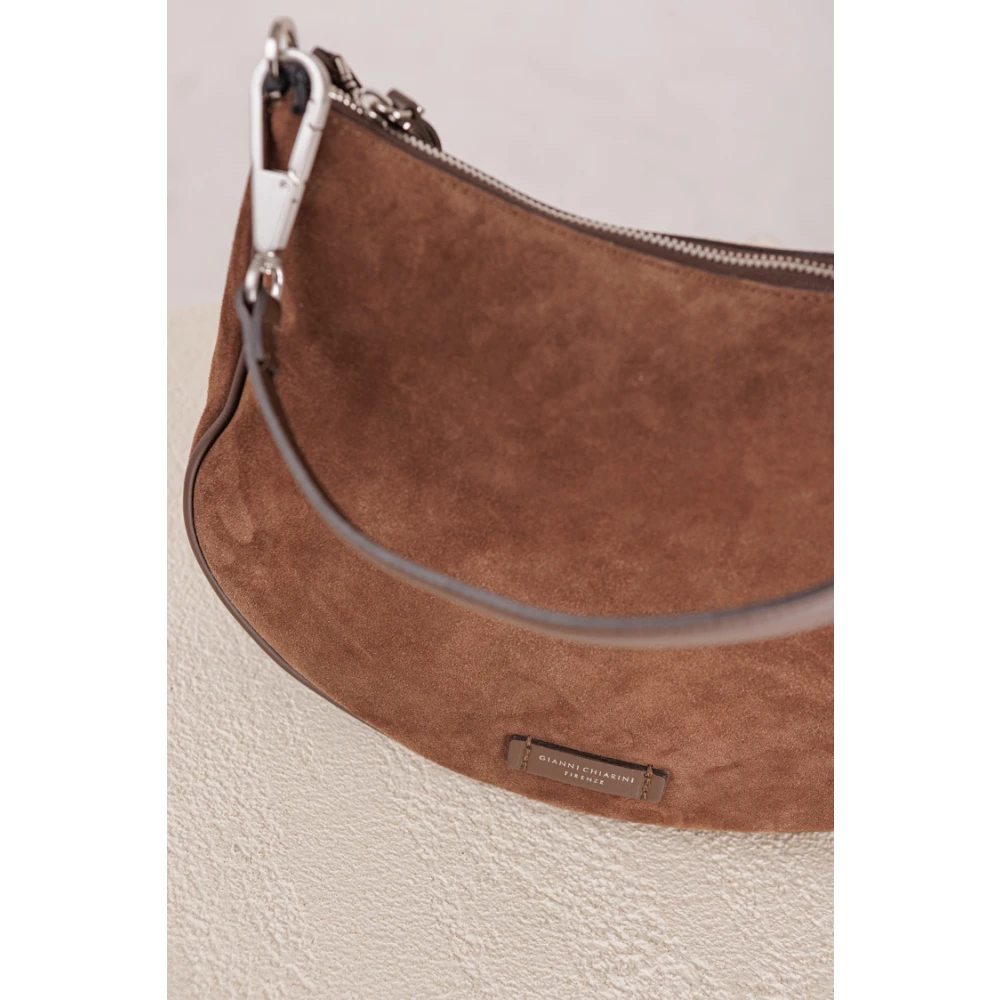 Gianni Chiarini Brooke Leren Handtas met Korte en Lange Hengsels Brown Dames