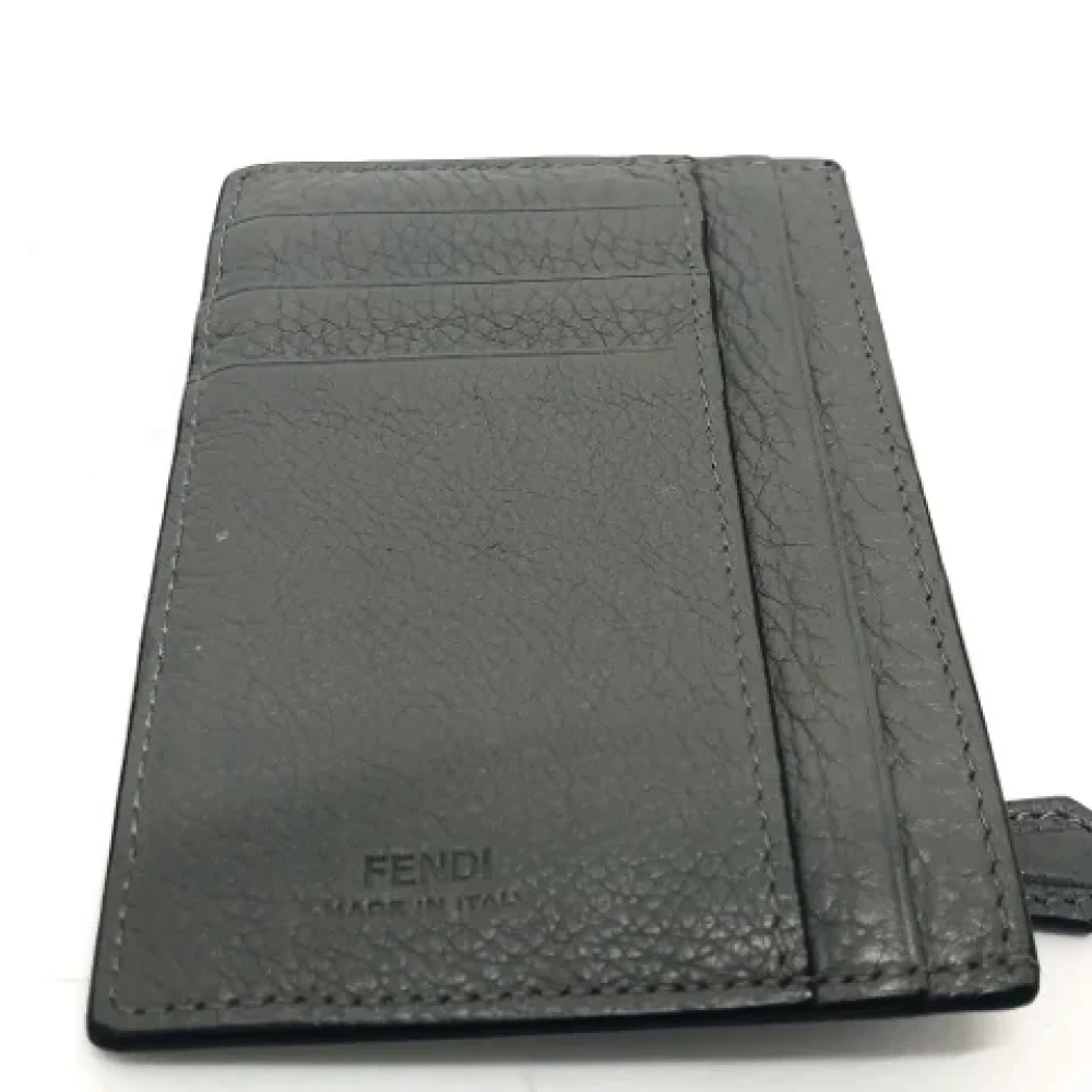Fendi Vintage Pre-owned Leather home-office Gray Dames