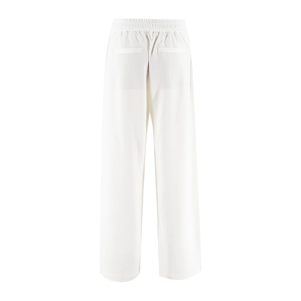 BRUNELLO CUCINELLI Comfort Fit Sportbroek White Dames