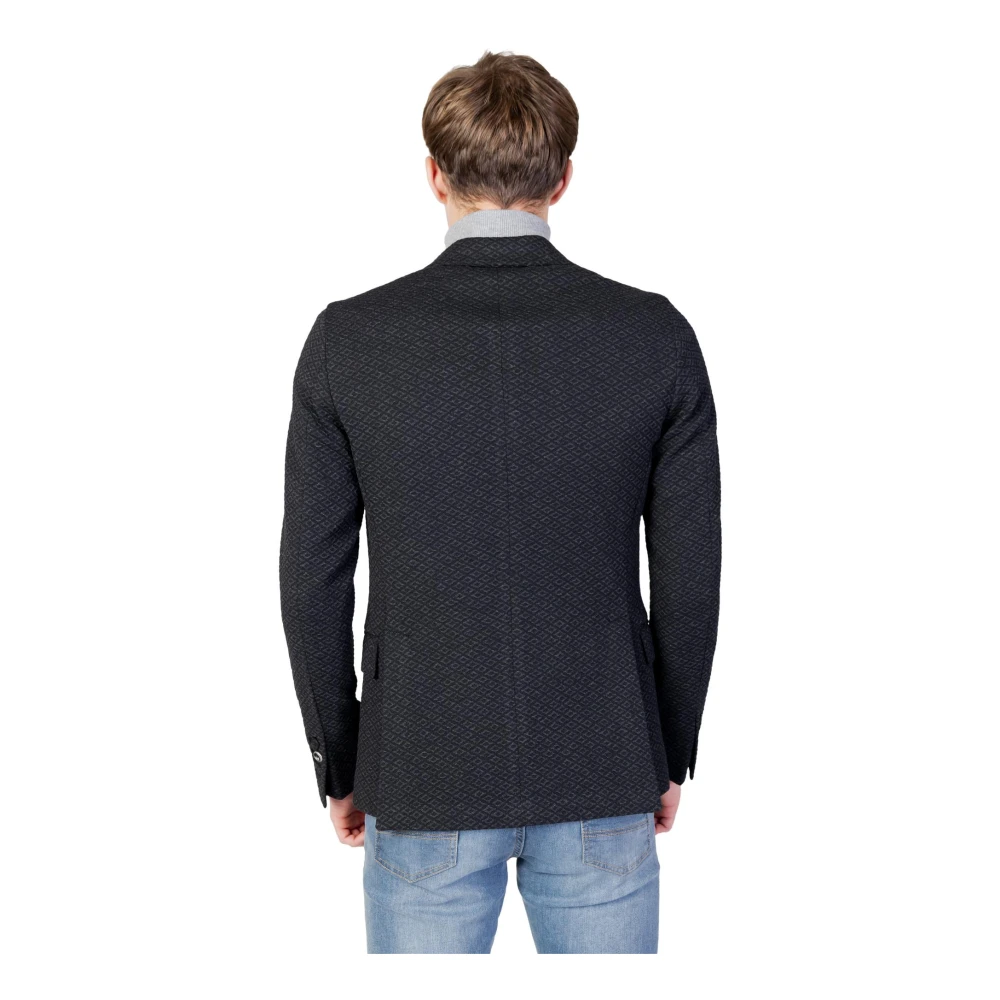 Mulish Klassieke Zwarte Blazer met Reverskraag Black Heren