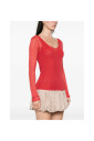 rouge-vif-col-en-scoop-manches-longues