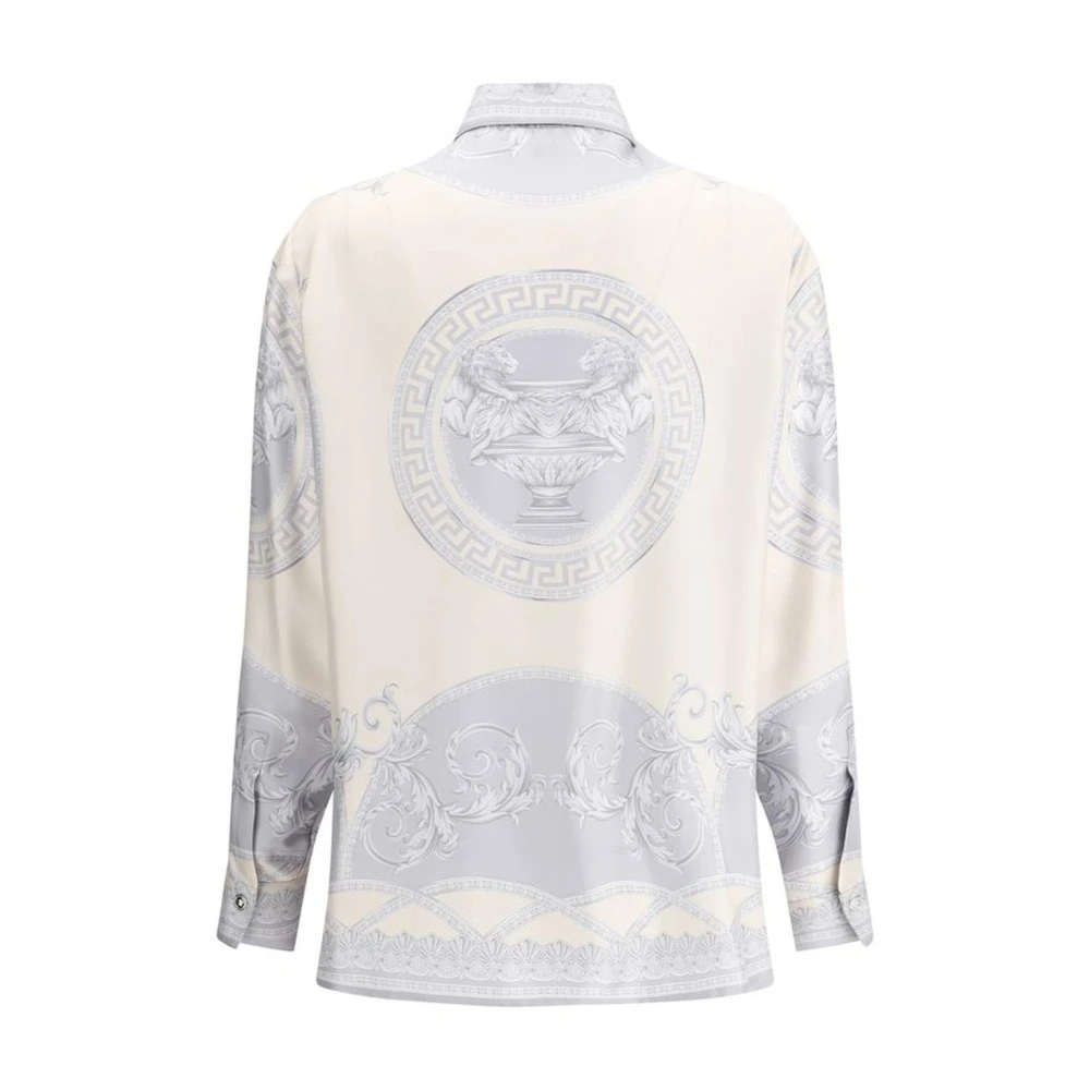 Versace Barok Print Zijden Overhemd Multicolor Dames