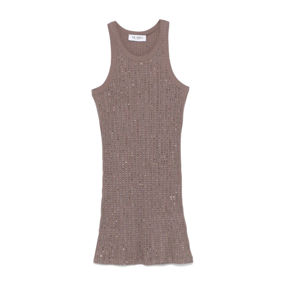 The Attico Bruine Jurken voor een Stijlvolle Look Brown Dames