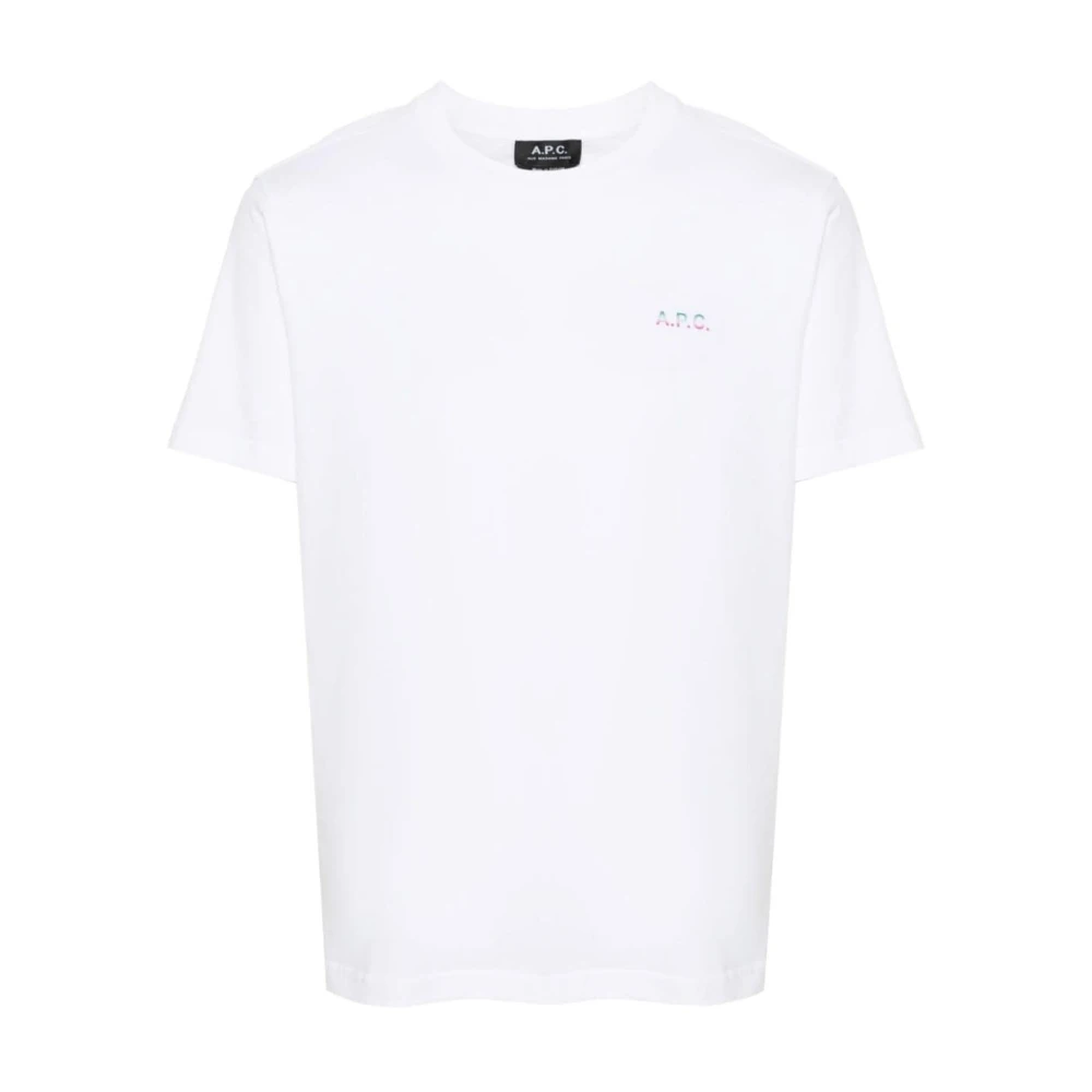 A.p.c. T-shirt met bedrukt logo White Heren