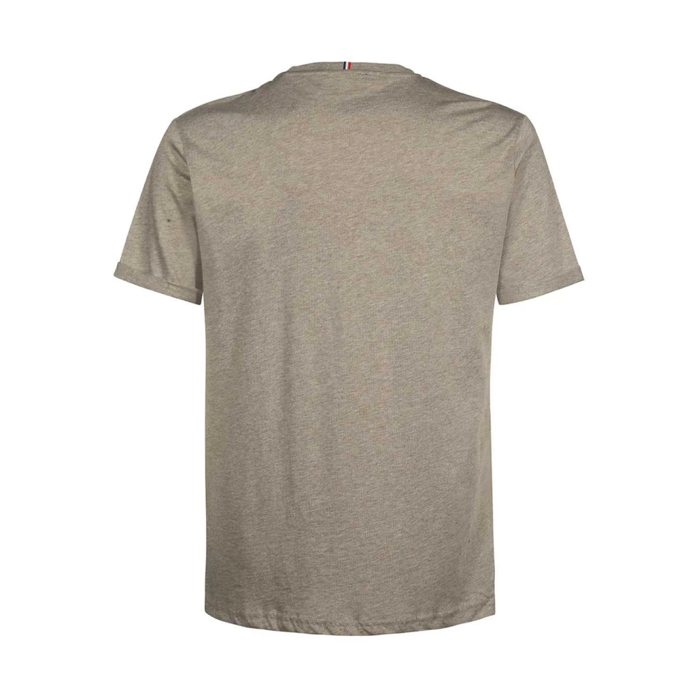 Les Deux Katoenen Crew-Neck T-Shirt met Encore Bouclè Detail Gray Heren