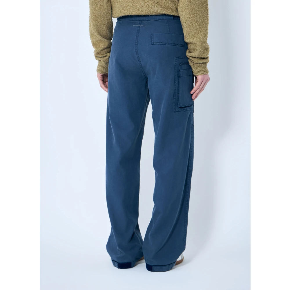 MM6 Maison Margiela Verstelbare Lichtgewicht Cargo Broek Blue Heren