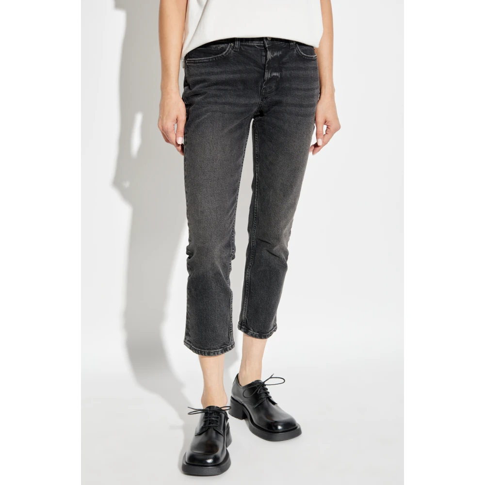 Anine Bing Jeans met logo Gray Dames