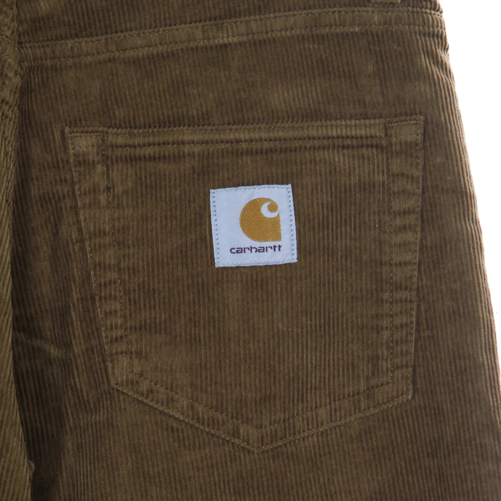 Carhartt WIP Slim-Fit Tabak Gewassen Lange Broek Brown Heren