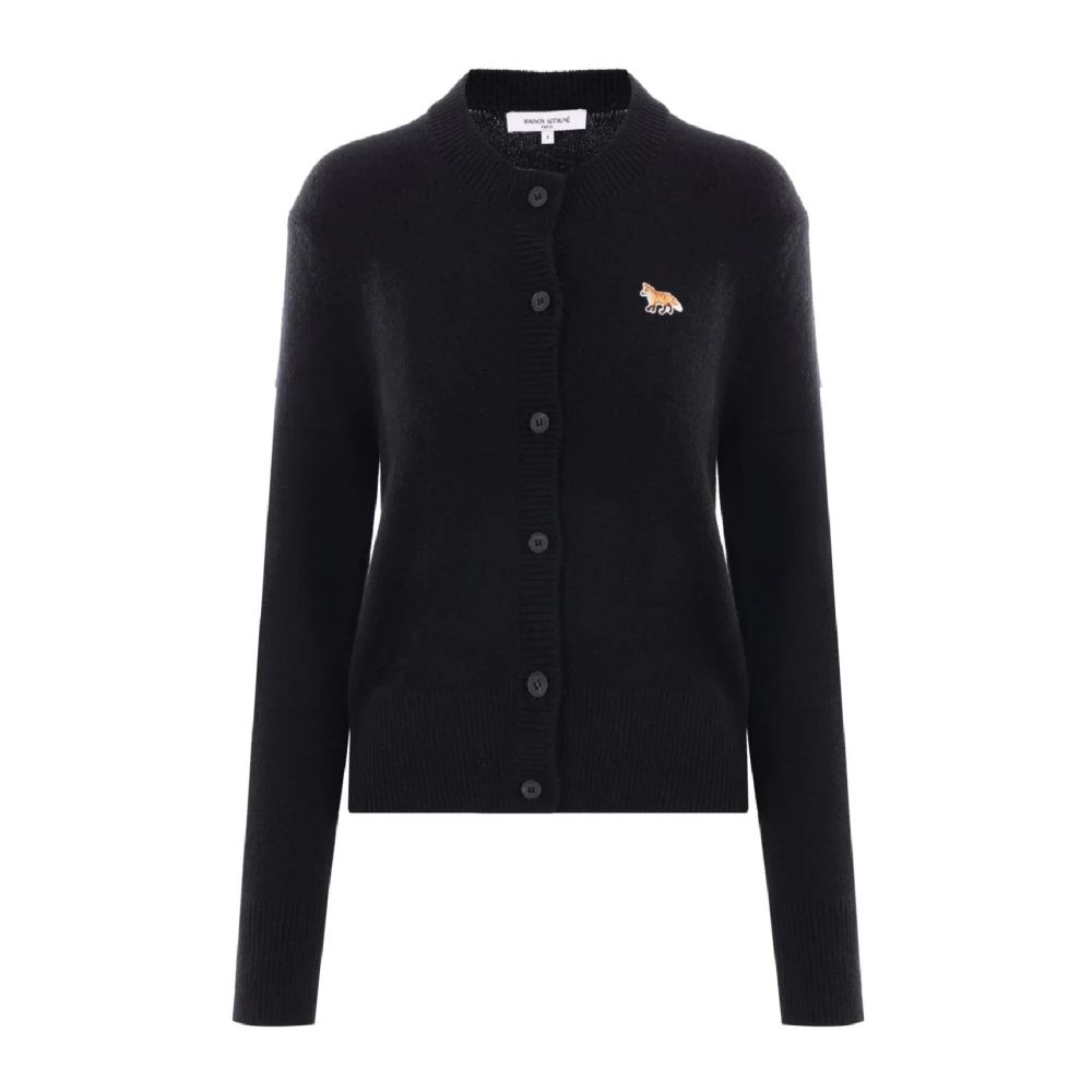 Maison Kitsuné Zwart Gebreide Kleding Aw24 Damesmode Black Dames