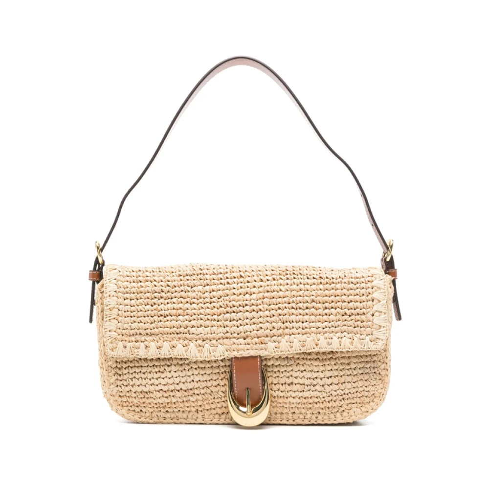Staud Beige Schoudertas met Verstelbare Handvat Beige Dames