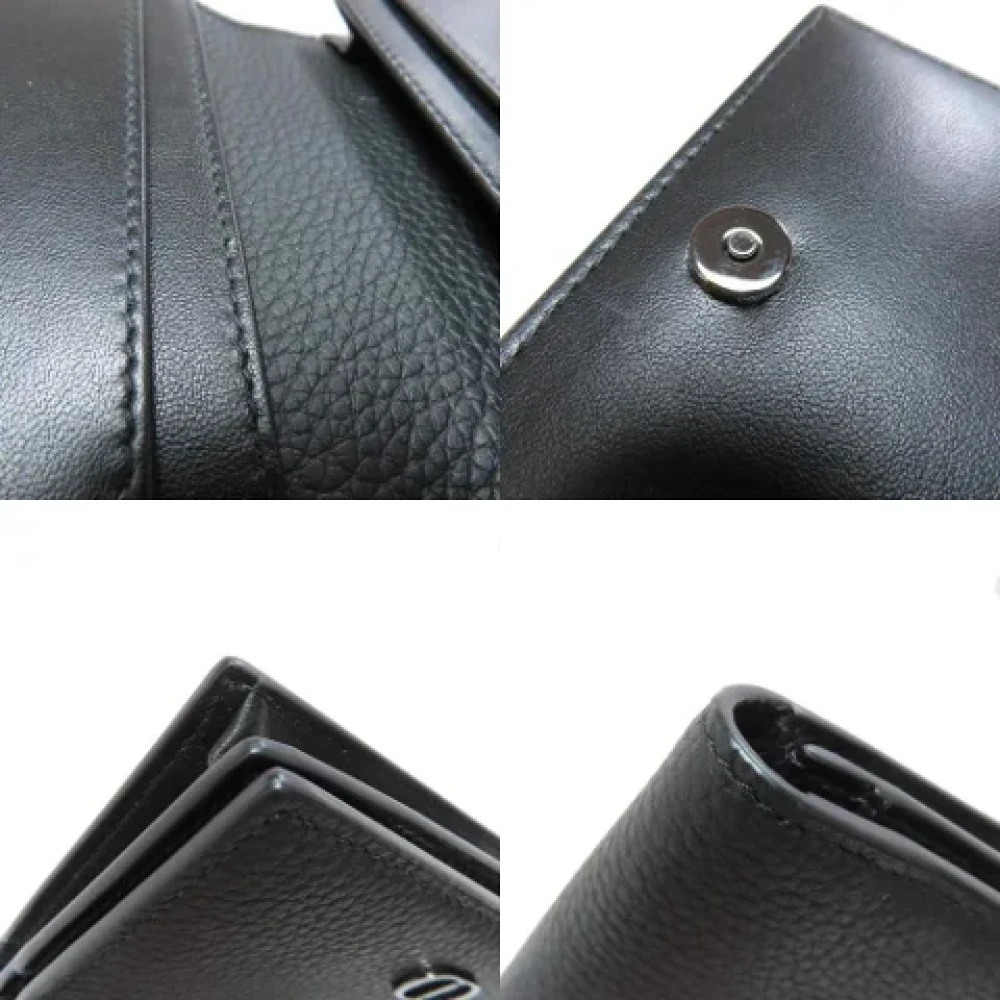 Dior Vintage Pre-owned Leather wallets Black Dames