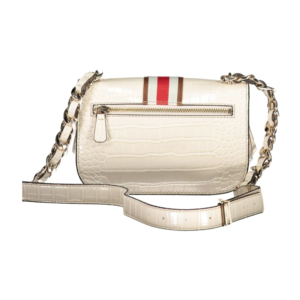Guess Beige Schoudertas met Kettingriem Beige Dames