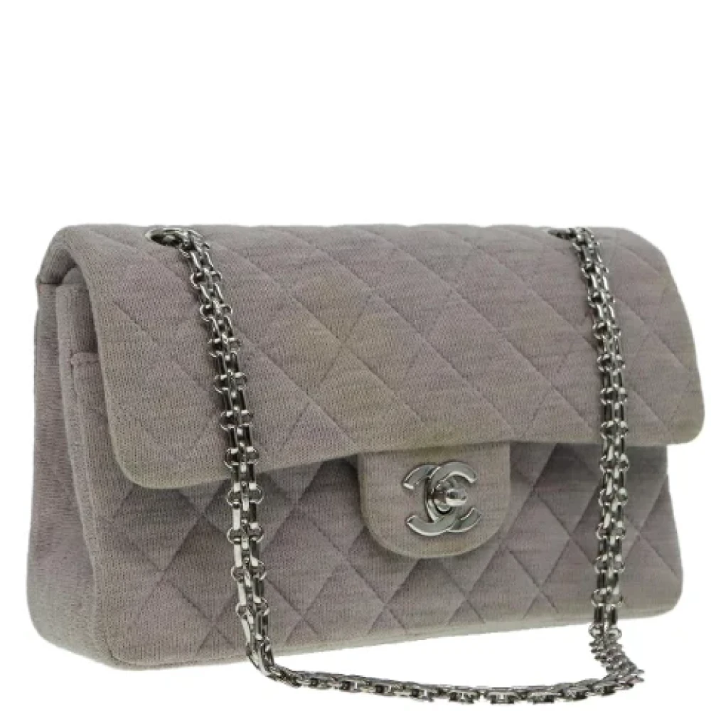 Chanel Vintage Pre-owned Cotton handbags Purple Dames