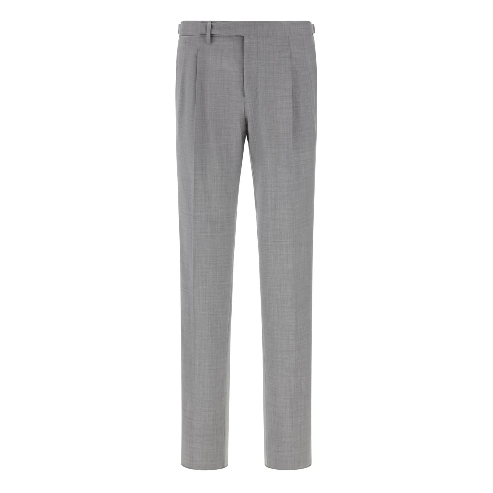 Boggi Milano Pure Wool Broek Gray Heren
