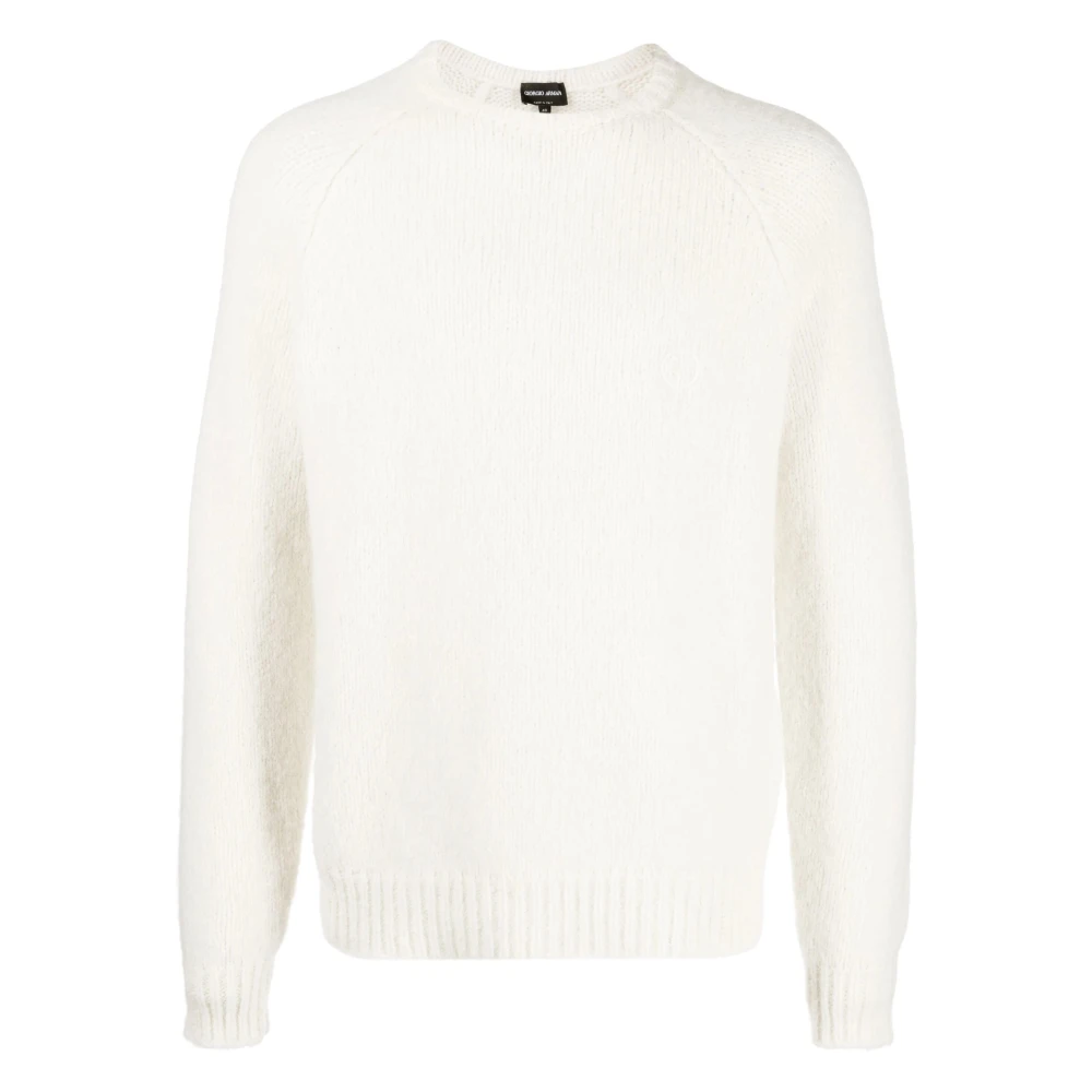 Giorgio Armani Men's Beige Round-Neck Knitwear, L, Jumper