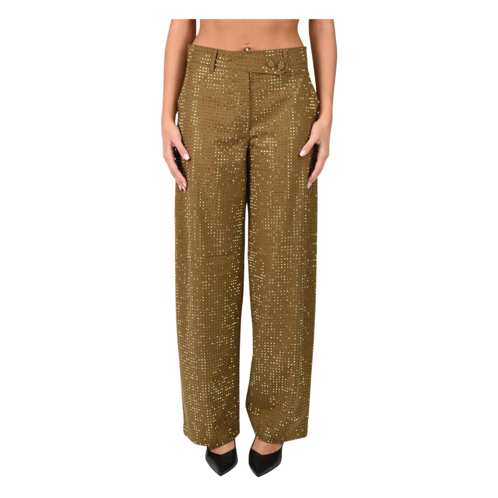 Pinko Donna Verde Pantaloni, S, New,