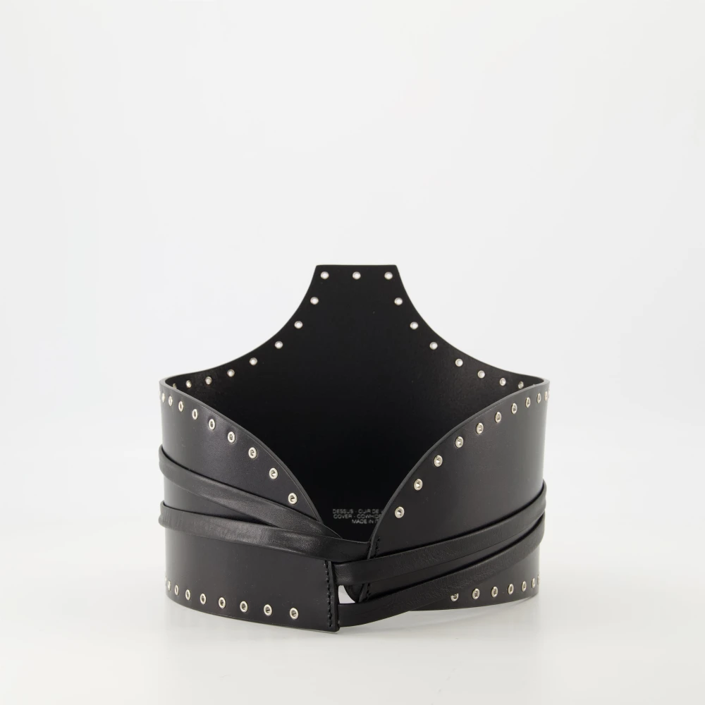 IRO Zwart Leren Korset Riem Black Dames