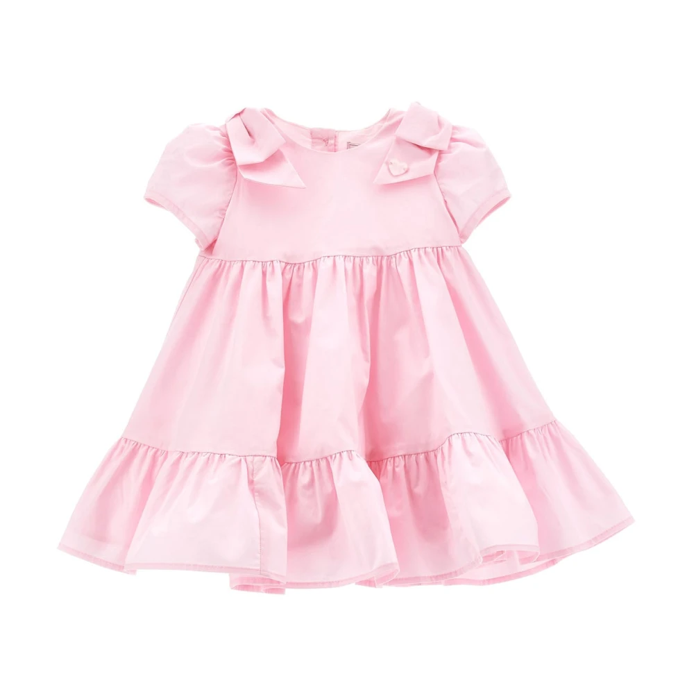 Monnalisa Girls Pink Dresses, 12 M, Cotton Dress