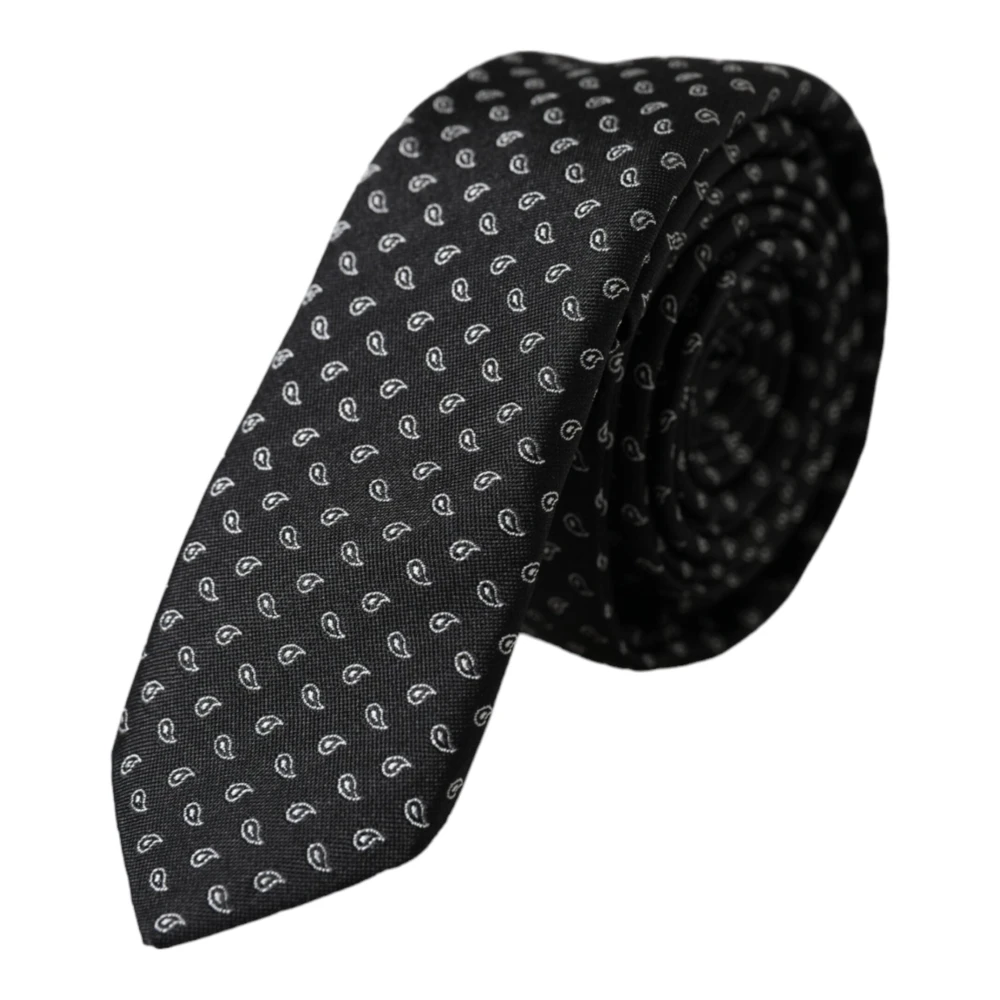 Dolce & Gabbana Men's Black Ties, One Size, Silk Tie