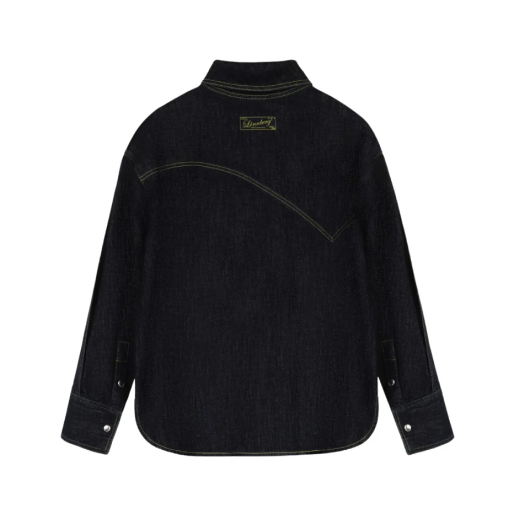 Margaux Lonnberg Blauwe Denim Oversized Overhemdjasje Blue Dames