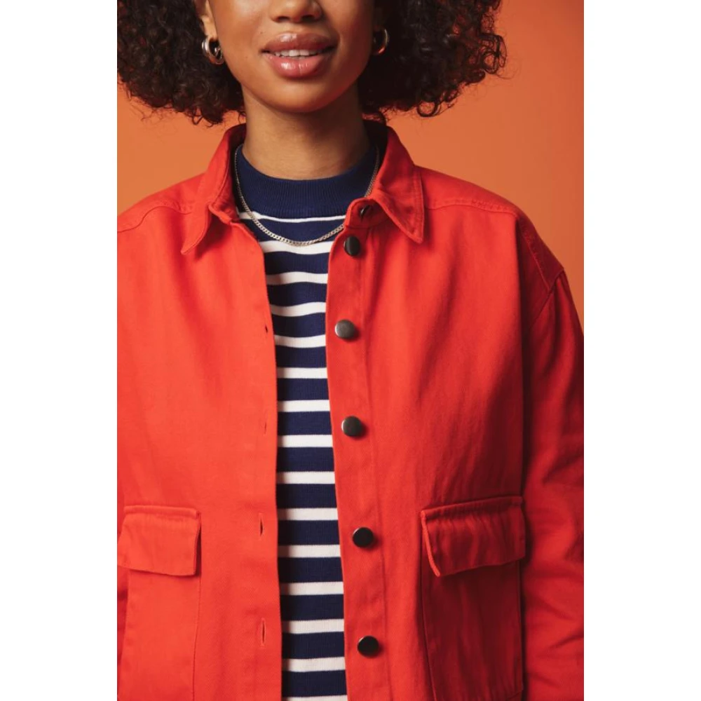 Saint Tropez Denim jasje met stijl 30513751 181862 Red Dames
