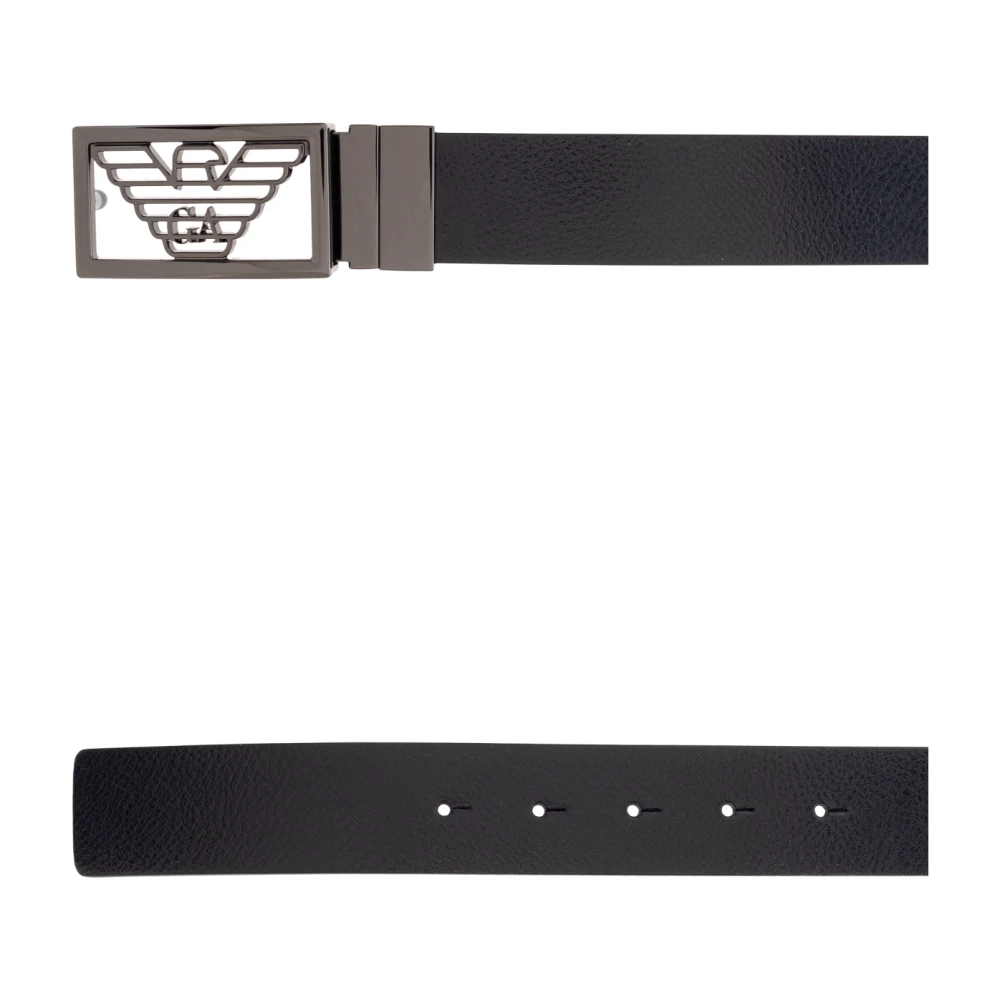 Emporio Armani Omkeerbare riem Black Heren