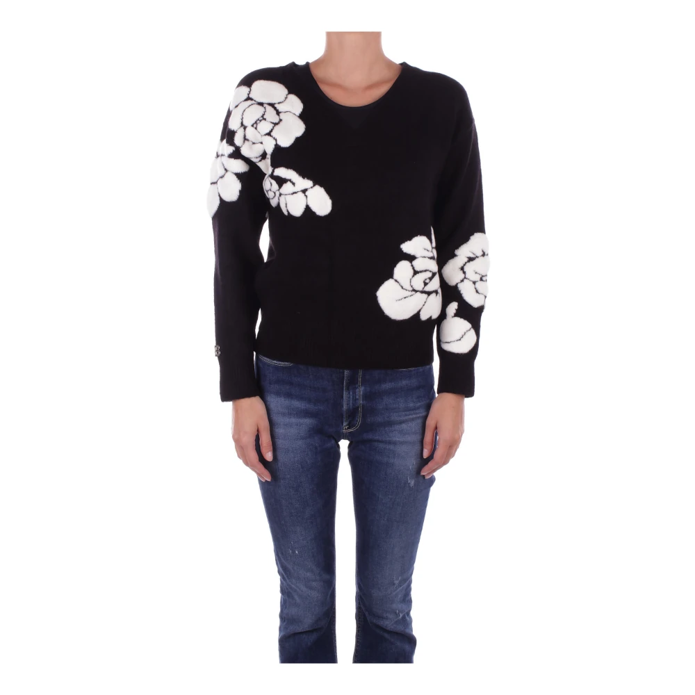 Blugirl Zwarte trui met decoraties Black Dames