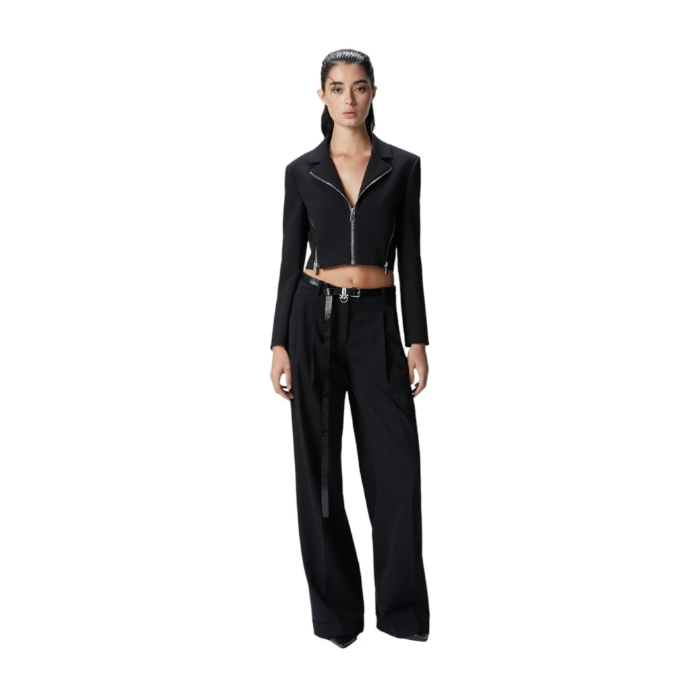 pinko Stijlvolle Jas voor Vrouwen Black Dames