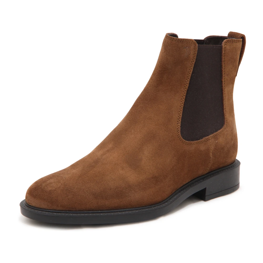 Tod's Men's Brown Chelsea Boots, 5 1/2 Uk, Beatles Suede Boots