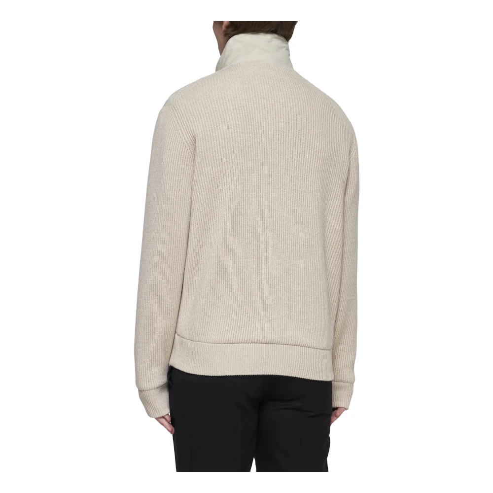BRUNELLO CUCINELLI Natuurlijke Beige Suède Bomberjack Beige Heren