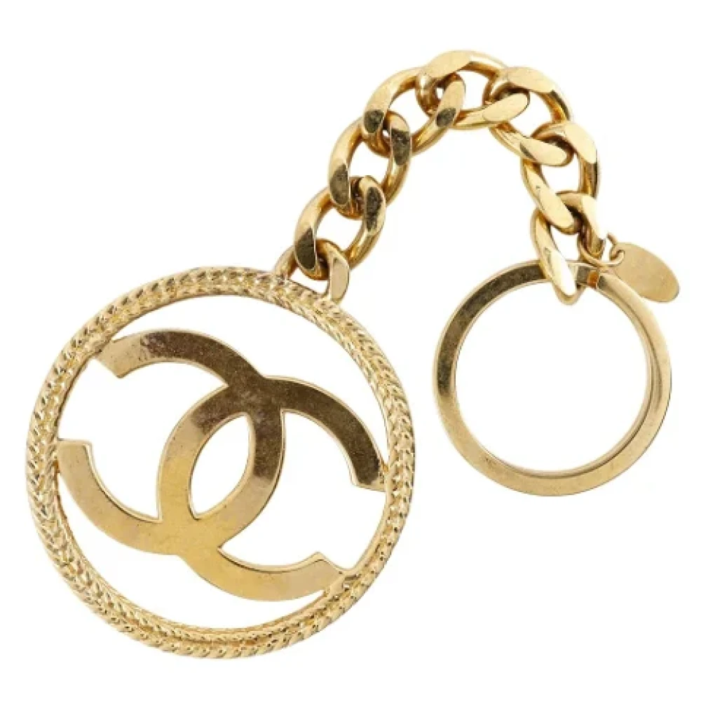 Chanel Vintage Pre-owned Metal key-holders Yellow Dames