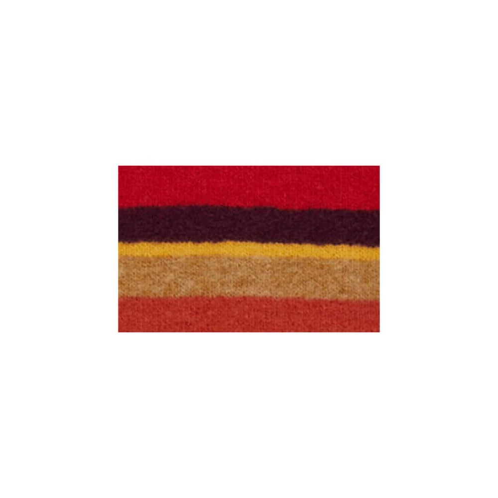 Gallo Unisex rood fleece sjaal met veelkleurige strepen Multicolor Unisex
