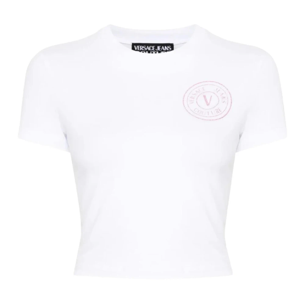 Versace Jeans Couture Witte T-shirts & Polo's voor Vrouwen White Dames