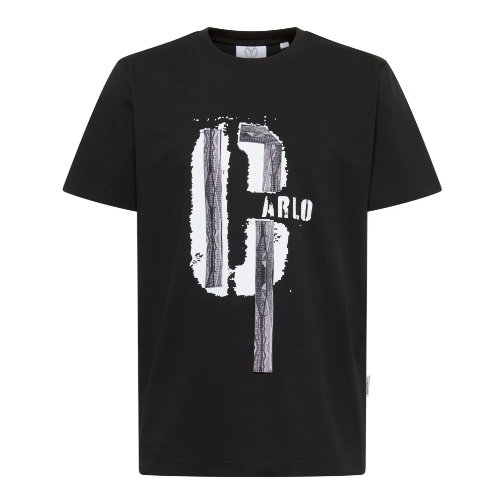 Carlo Colucci Men's Black Tapes T-Shirt