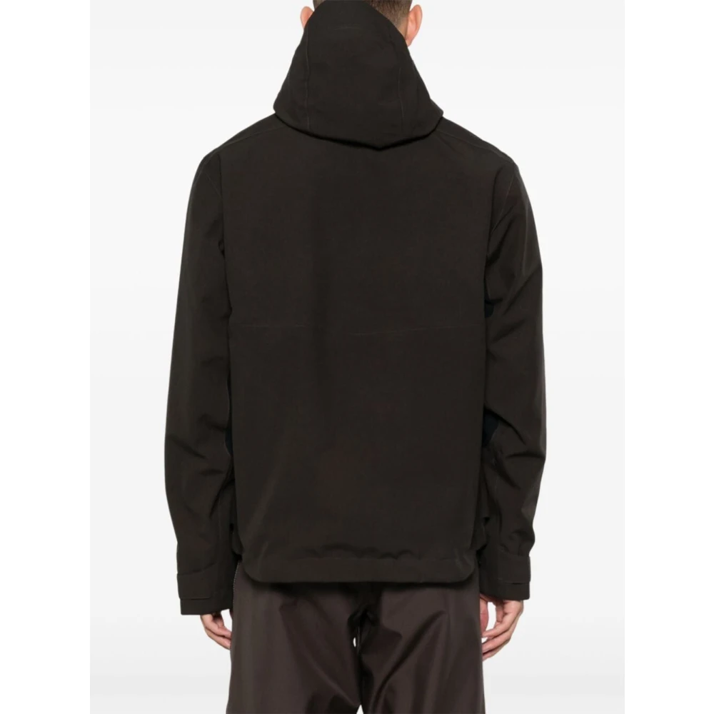 Gr10K Skeleton Shell Waterdichte Hoodie Jas Gray Heren