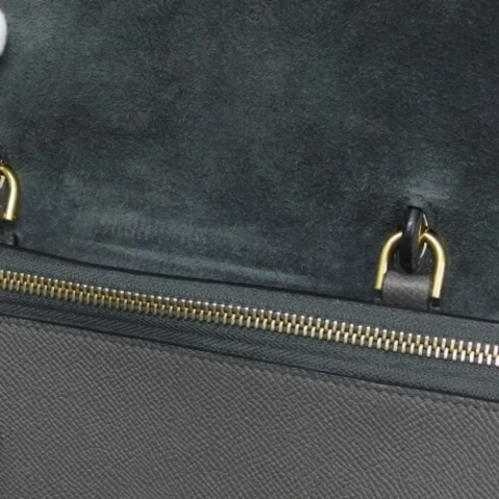 Celine Vintage Pre-owned Leather shoulder-bags Black Dames