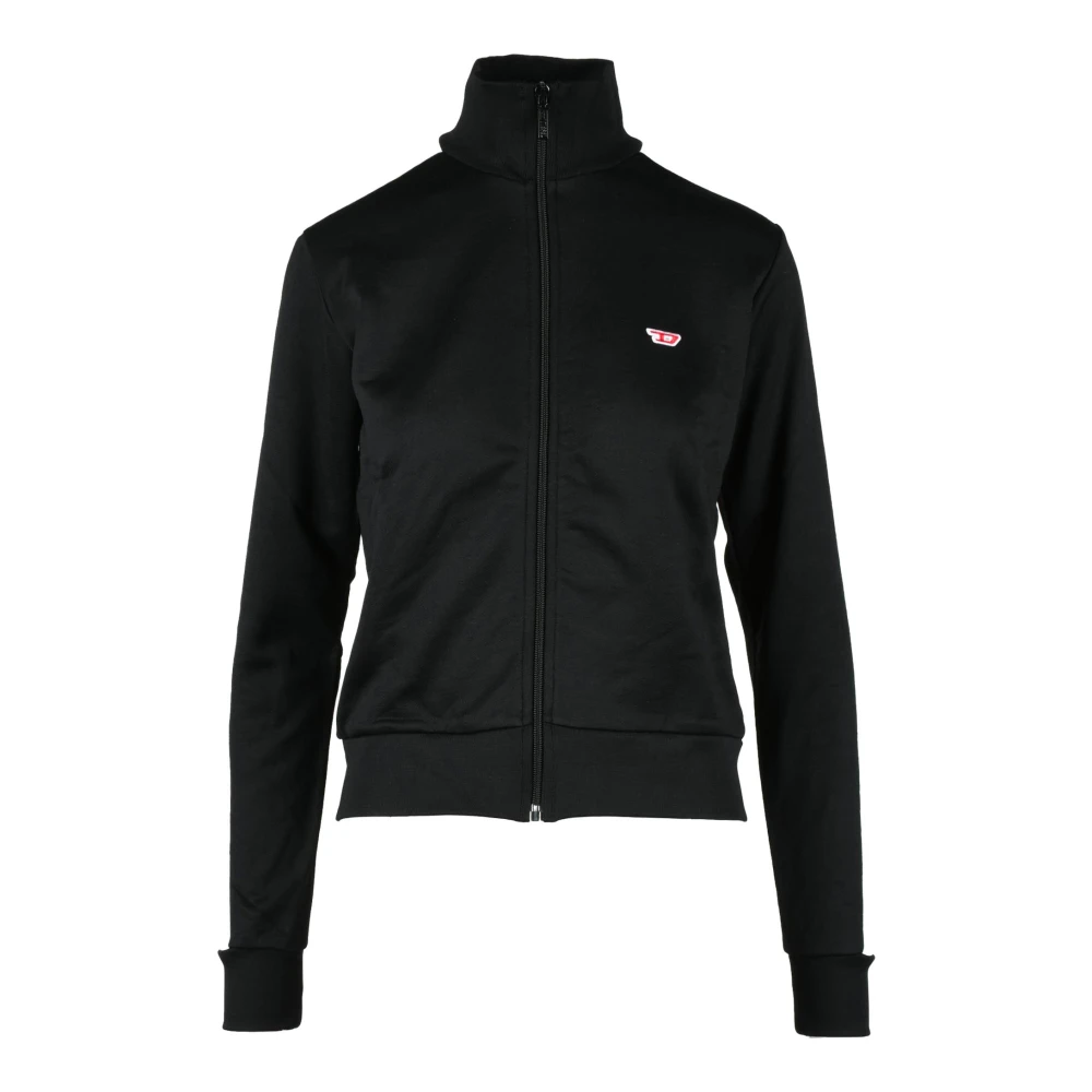 Diesel Katoen Nylon Gebreide Trui Black Dames